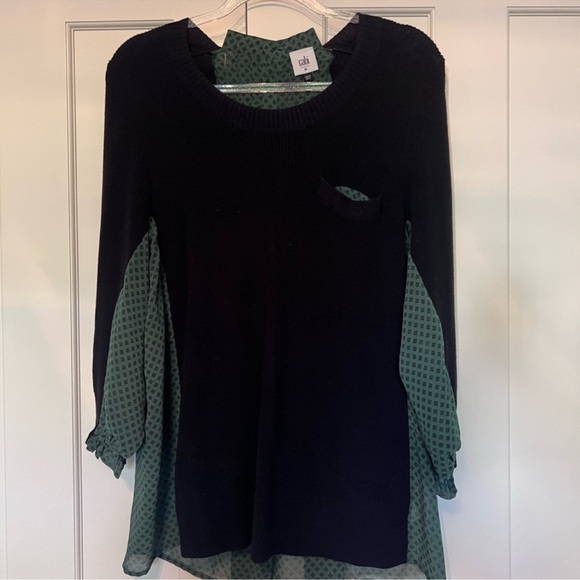 CAbi Black and Green Patterned Sweater - Picture 7 of 7